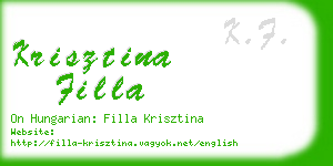 krisztina filla business card